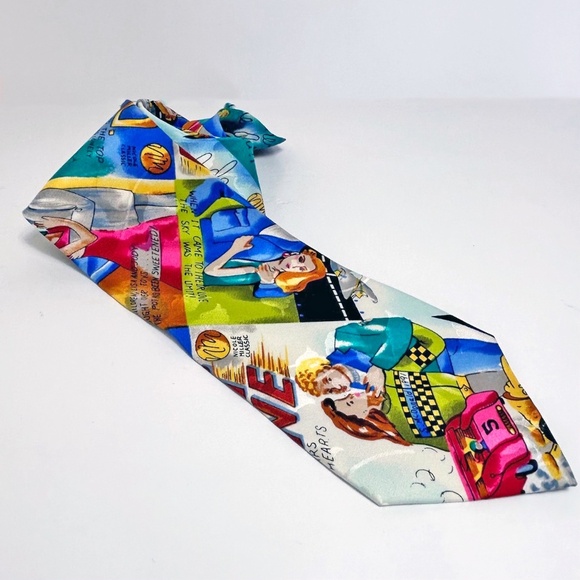 Nicole Miller Other - Vintage 1991 Nicole Miller Silk tie, couple theme